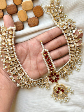 Gold Plated Farshi Kundan Matha Patti