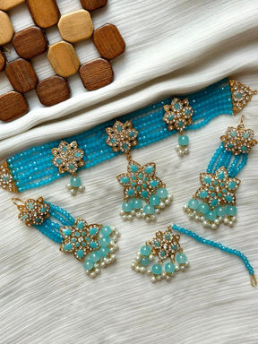 Elegant Crystal Chokar  Set