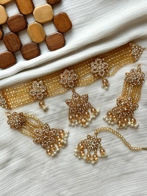 Elegant Crystal Chokar  Set