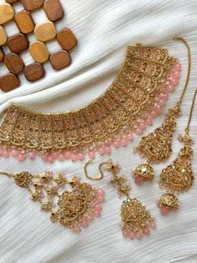 Fancy Kundan set with Earrings Tika & Jhoomar