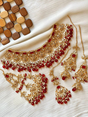 Kundan Set with Jhoomar & Bindiya